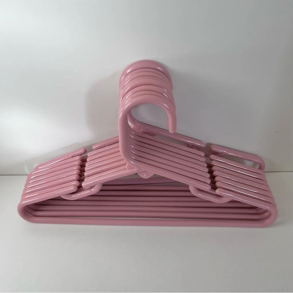 Hold Vintage dusty rose narrow shoulders 12” hangers set of 8